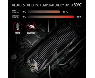Axagon CLR-M2XT, aluminiowy pasywny radiator M.2 SSD disk, 24 mm - 1353444 - zdjęcie 4